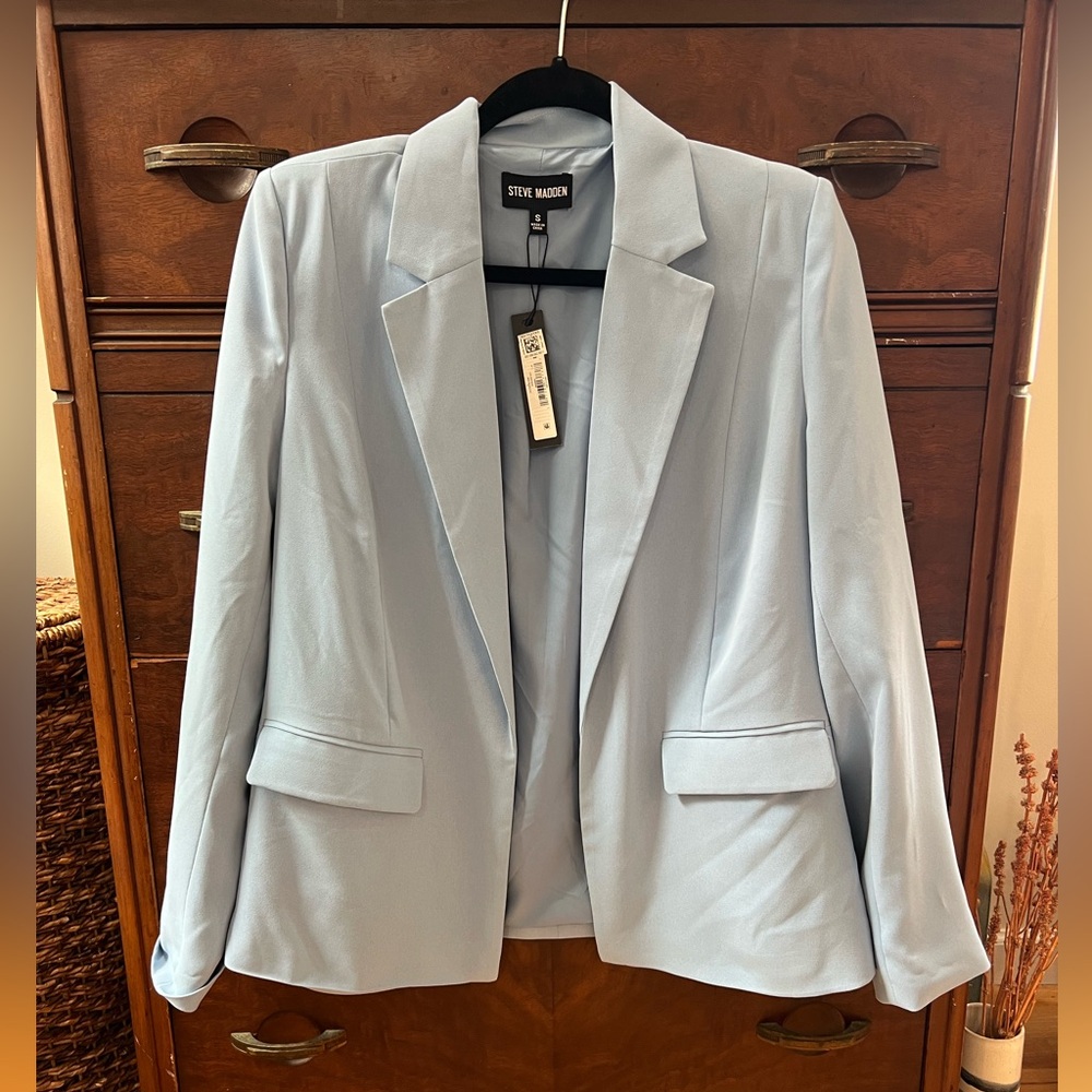 Steve Madden baby blue blazer NWT